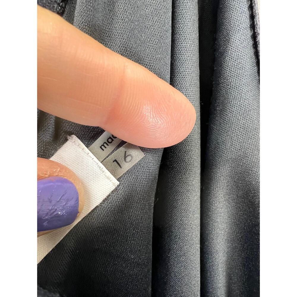 Calvin Klein Beaded Details One Shoulder Dark Gray Maxi Woman Dress Size 16 $298 - Picture 13 of 14